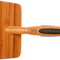 Bass Brushes Large De-matting Slicker Style Dog Brush, Bamboo-Dark Finish