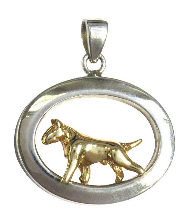 Bull Terrier Sterling & 14k Gold Jewelry