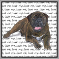 Bullmastiff Love Text - Women's V-Neck T-Shirt