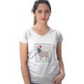 Cairn Terrier Happy Howlidays Text - Women's V-Neck T-Shirt