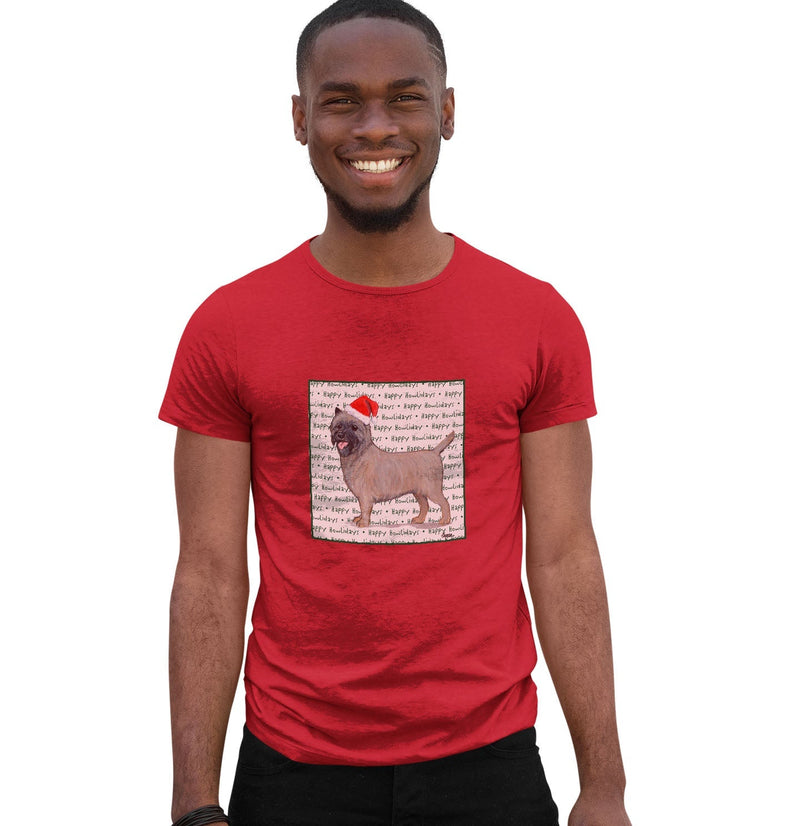 Cairn Terrier Happy Howlidays Text - Adult Unisex T-Shirt