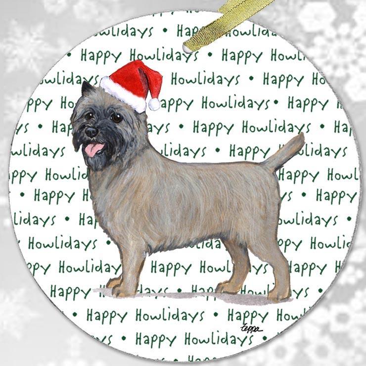 Cairn Terrier "Happy Howlidays" Ornament