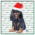 Cavalier King Charles Spaniel (Black & Tan) Happy Howlidays Text - Women's V-Neck T-Shirt