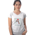 Cavalier King Charles Spaniel Puppy Happy Howlidays Text - Women's V-Neck T-Shirt