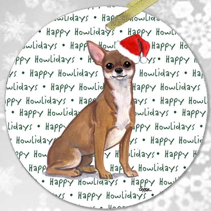 Chihuahua "Happy Howlidays" Ornament