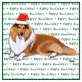 Collie Happy Howlidays Text - Women's V-Neck T-Shirt