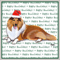 Collie Happy Howlidays Text - Adult Unisex Crewneck Sweatshirt