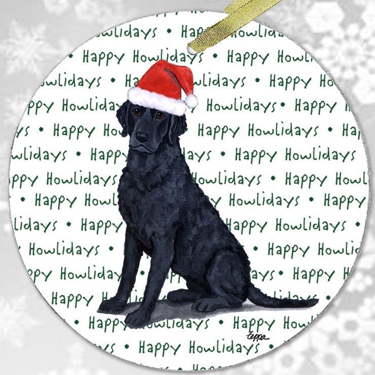 Curly-Coated Retriever "Happy Howlidays" Ornament