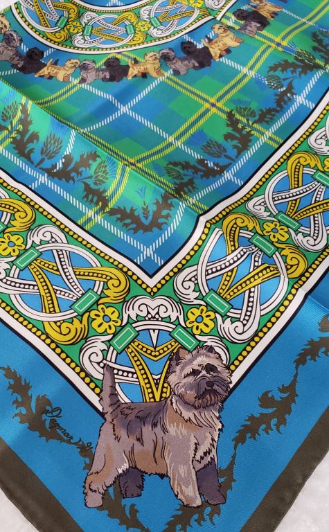 Cairn Terrier Square Silk Scarf