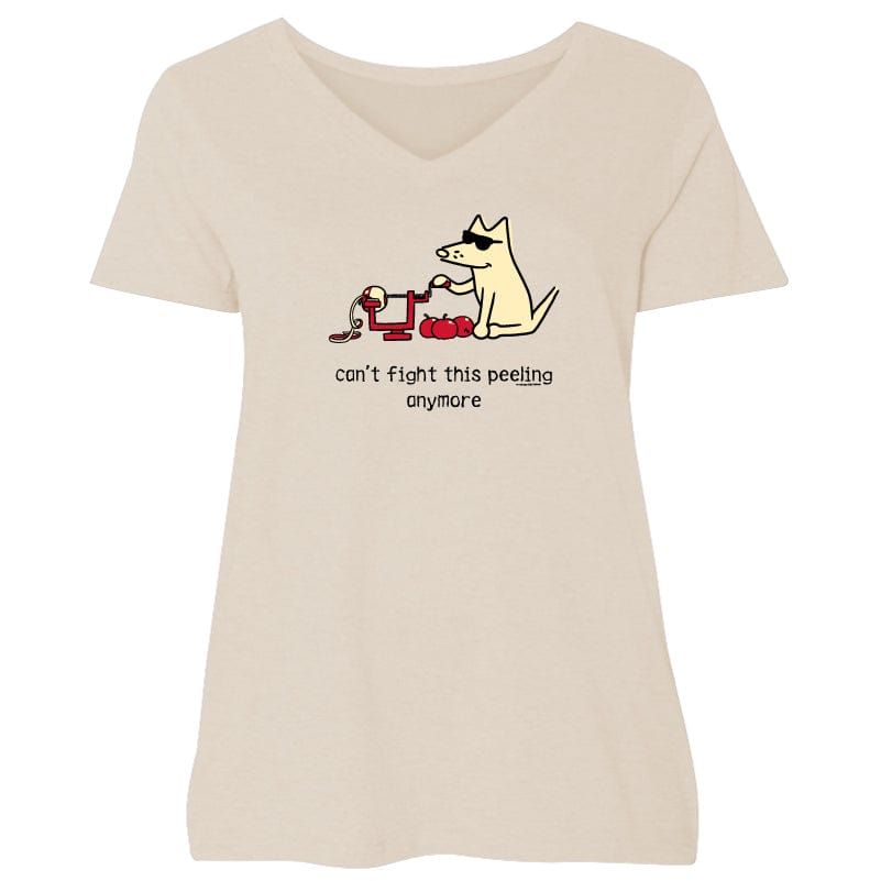Can't Fight This Peeling Anymore - Ladies Curvy V-Neck Tee