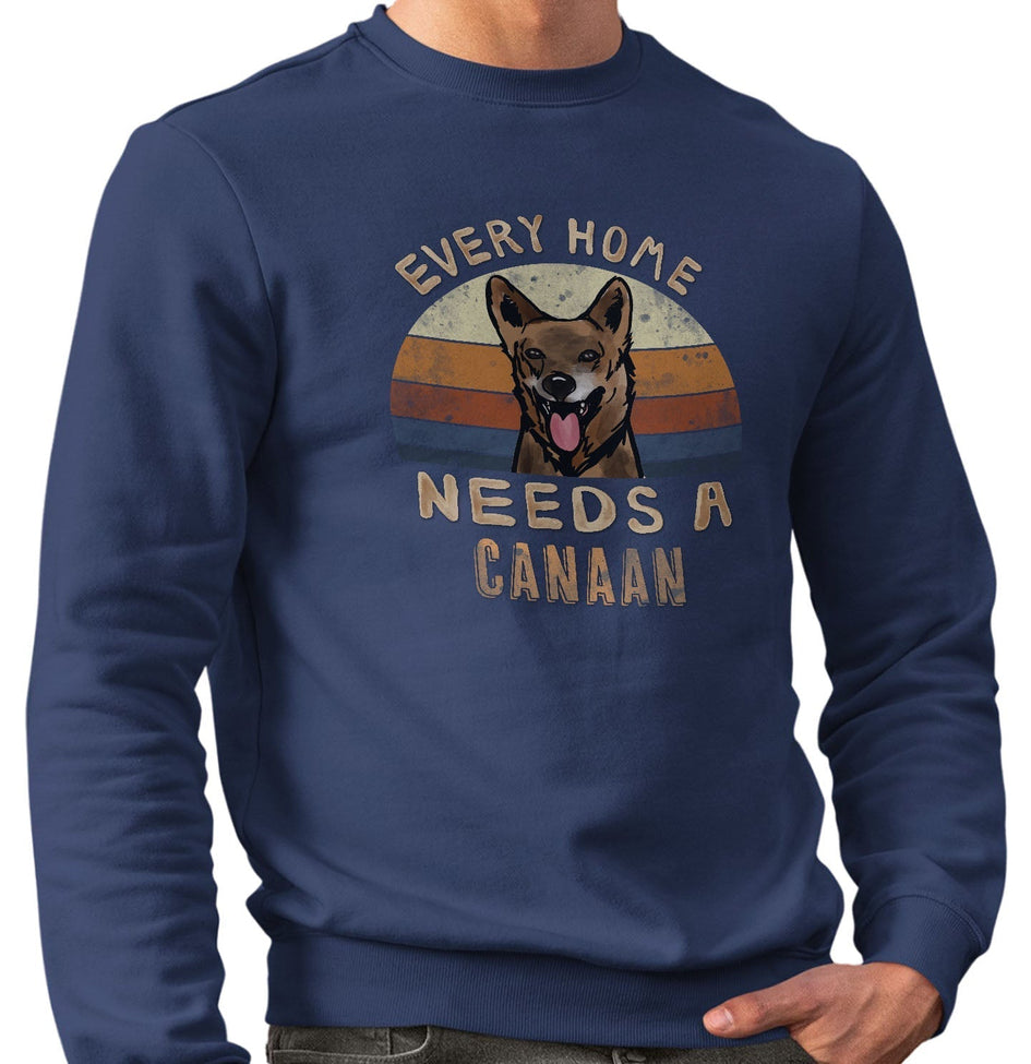 Every Home Needs a Canaan Dog - Adult Unisex Crewneck Sweatshirt
