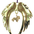 Cavalier King Charles Spaniel Gold Plated Holiday Angel Wing Ornament