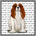 Blenheim Cavalier King Charles Spaniel Love Text - Women's V-Neck T-Shirt