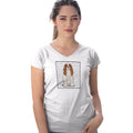 Blenheim Cavalier King Charles Spaniel Love Text - Women's V-Neck T-Shirt