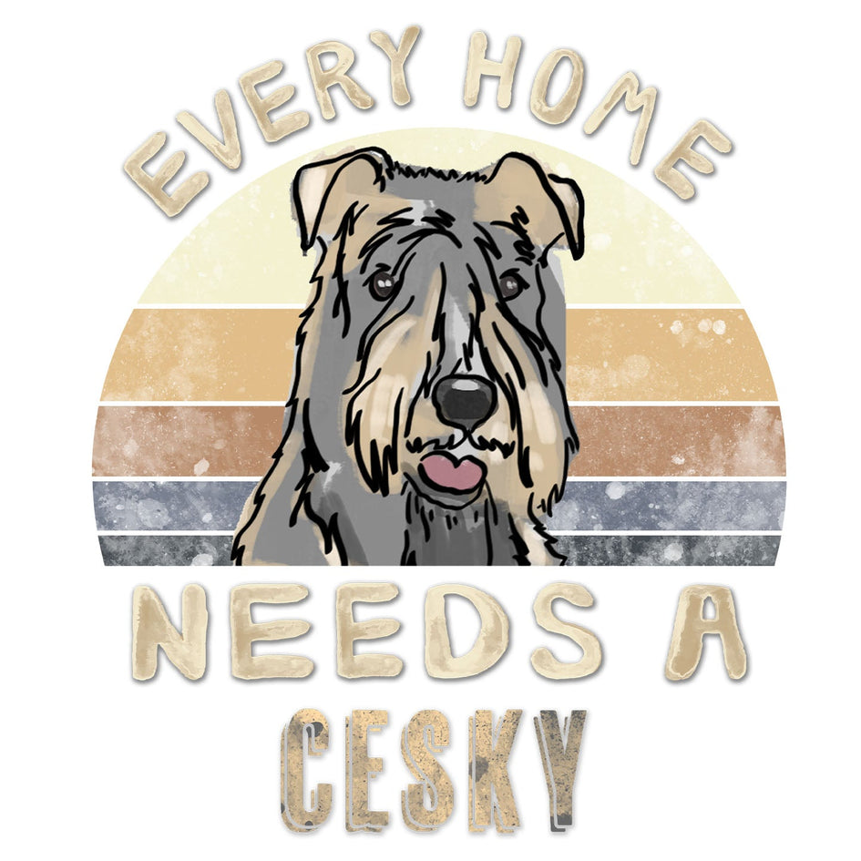 Every Home Needs a Cesky Terrier - Women's V-Neck T-Shirt