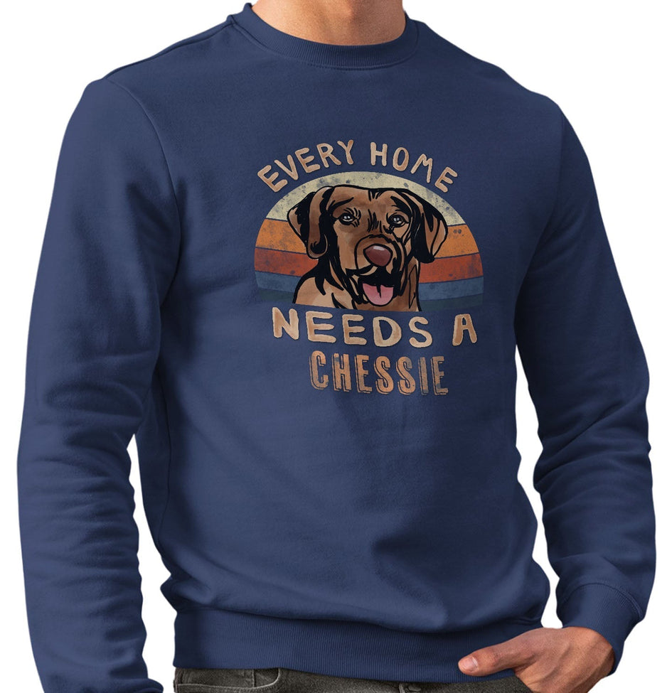 Every Home Needs a Chesapeake Bay Retriever - Adult Unisex Crewneck Sweatshirt