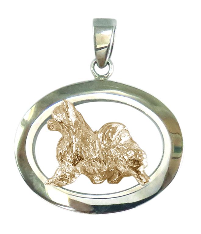 Chihuahua Longhaired Sterling & 14k Gold Jewelry