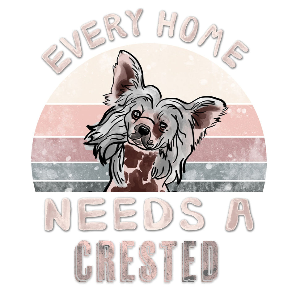 Every Home Needs a Chinese Crested - Women's V-Neck T-Shirt