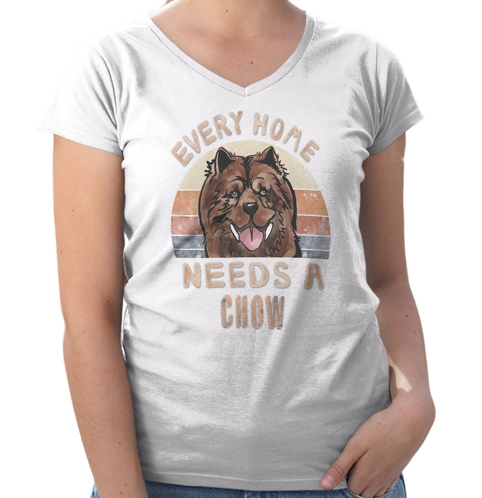 Every Home Needs a Chow Chow - Women's V-Neck T-Shirt