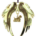 Cocker Spaniel Gold Plated Holiday Angel Wing Ornament