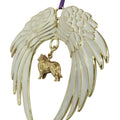 Collie Gold Plated Holiday Angel Wing Ornament