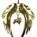 Collie Gold Plated Holiday Angel Wing Ornament