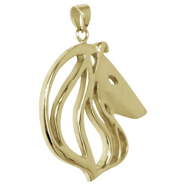 Collie 14K Gold Cut Out Pendant