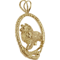 Rough Coat Collie Solid 14K Gold  Leash Pendant