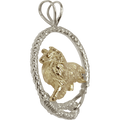 Rough Coat Collie in Solid 14K Gold and Sterling Silver Leash Pendant