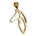 Collie 14K Gold Cut Out Pendant