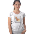 Corgi Love Text - Women's V-Neck T-Shirt
