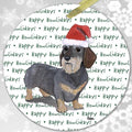 Dachshund, Wirehaired "Happy Howlidays" Ornament