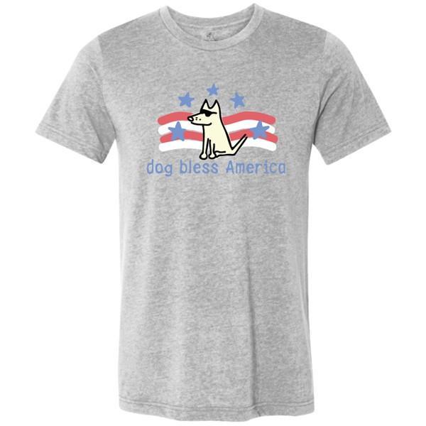 dog bless america lightweight t-shirt