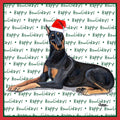Doberman Pinscher Happy Howlidays Text - Adult Unisex T-Shirt
