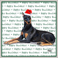 Doberman Pinscher Happy Howlidays Text - Adult Unisex Crewneck Sweatshirt
