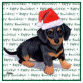Dachshund Puppy Happy Howlidays Text - Women's V-Neck T-Shirt