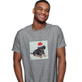 Dachshund Puppy Happy Howlidays Text - Adult Unisex T-Shirt