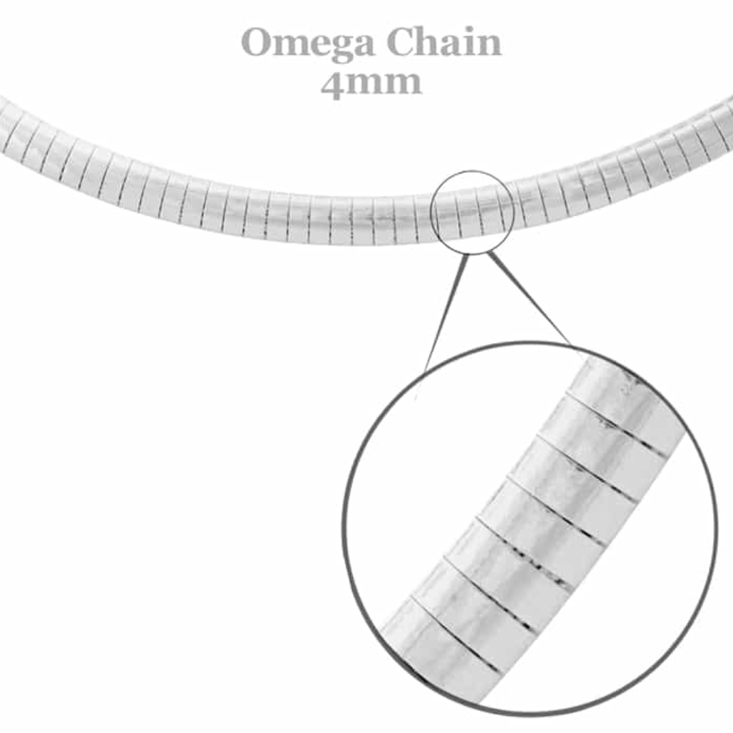 Sterling silver omega chain | Crowded Silver Jewellery