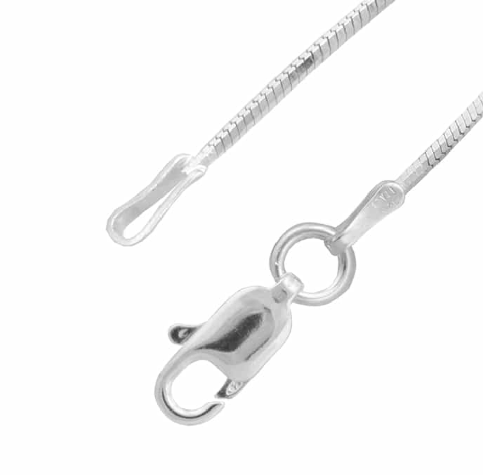 Sterling Silver 8-Sided Snake Chain