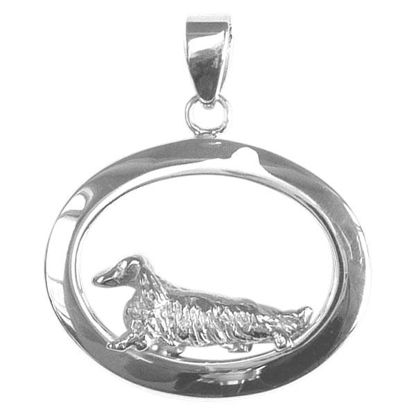 Dachshund Longhaired Oval Jewelry