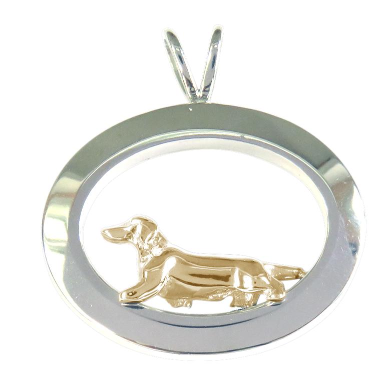 Dachshund Smooth Coat Sterling & 14k Gold Jewelry