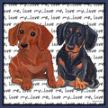 Dachshund Love Text - Adult Unisex Crewneck Sweatshirt