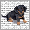 Dachshund Puppy Love Text - Women's V-Neck T-Shirt