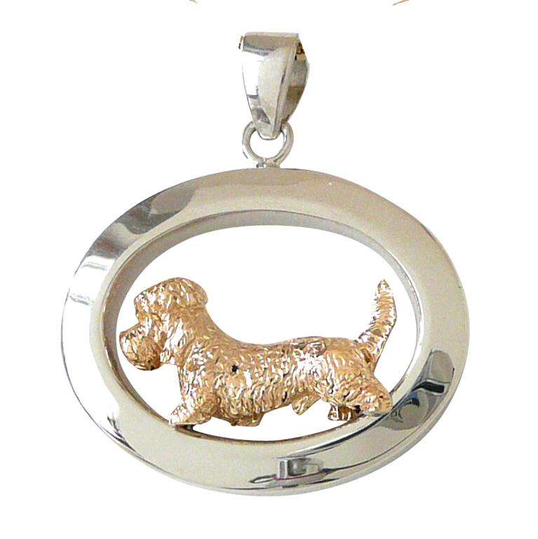 Dandie Dinmont Terrier Sterling & 14k Gold Jewelry