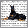 Doberman Pinscher Love Text - Adult Unisex Crewneck Sweatshirt