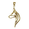 Doberman Pinscher 14K Gold Cut Out Pendant