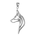 Doberman Pinscher Sterling Silver Cut Out Pendants