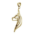 Doberman Pinscher 14K Gold Cut Out Pendant