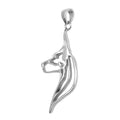 Doberman Pinscher Sterling Silver Cut Out Pendants