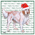 English Setter Happy Howlidays Text - Women's V-Neck T-Shirt